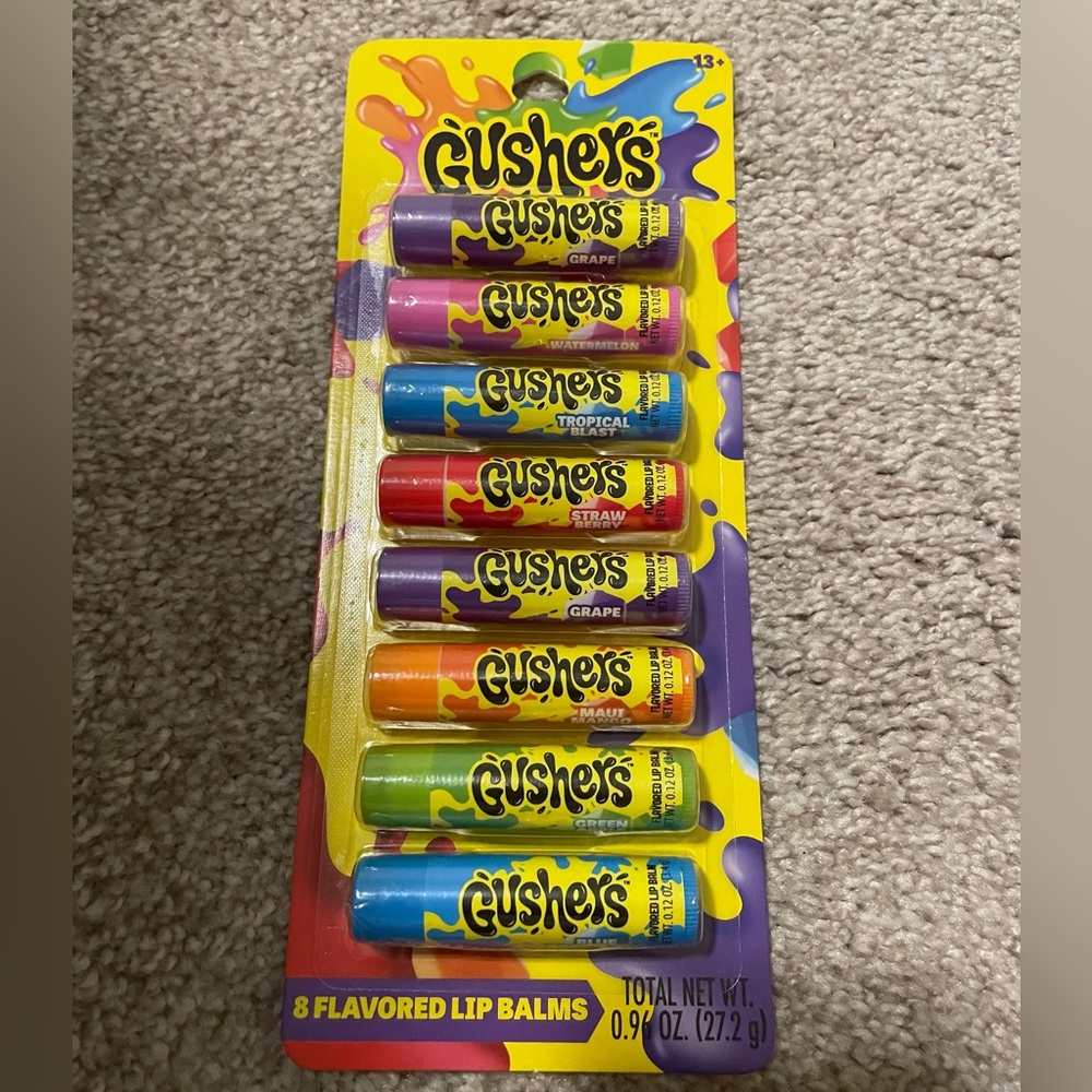 Brand New Gushers Flavored Lip Balm Set 8 flavors Easter basket